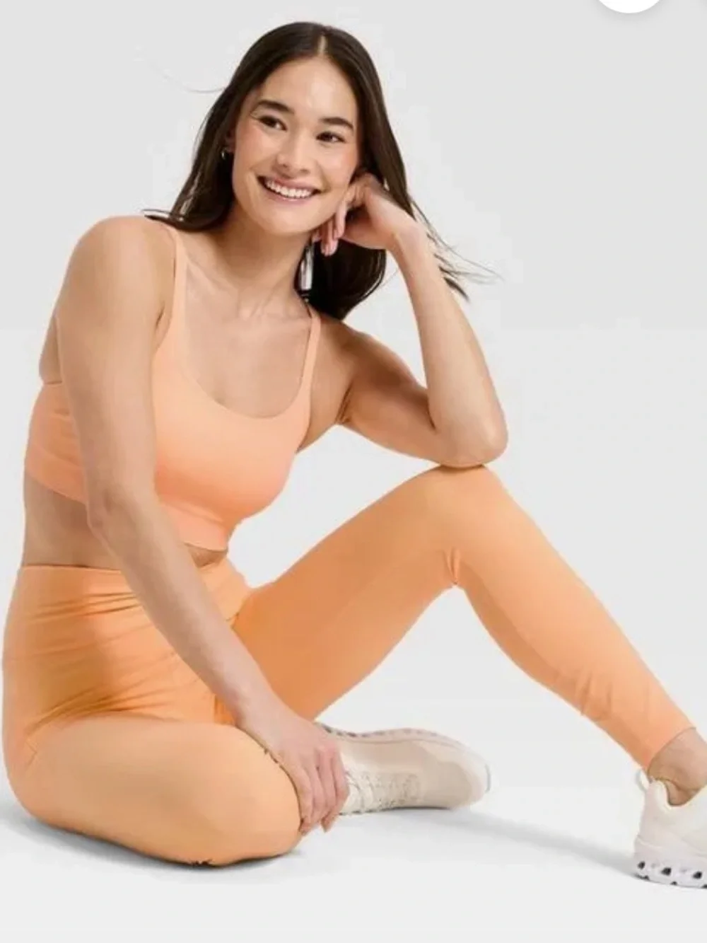 all in motion Peach Seamless Bralette & Leggings Set